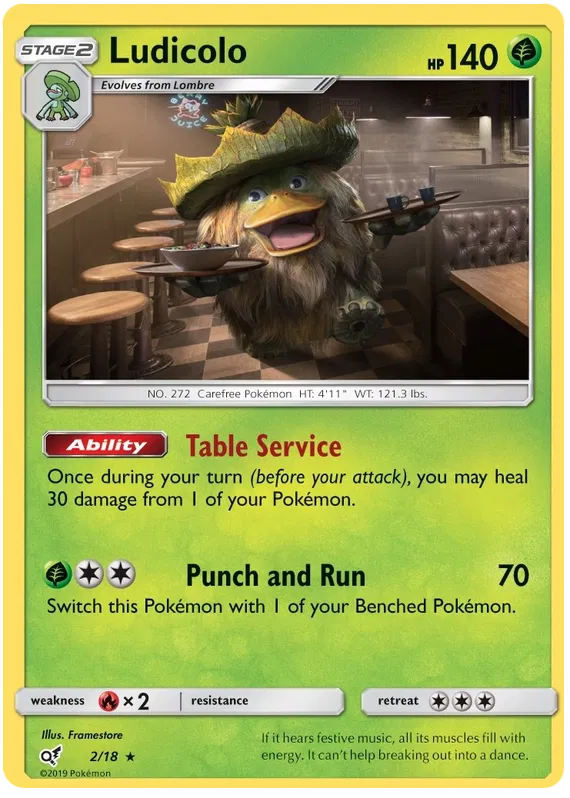 Ludicolo 2/18 Sun & Moon: Detective Pikachu HOLO