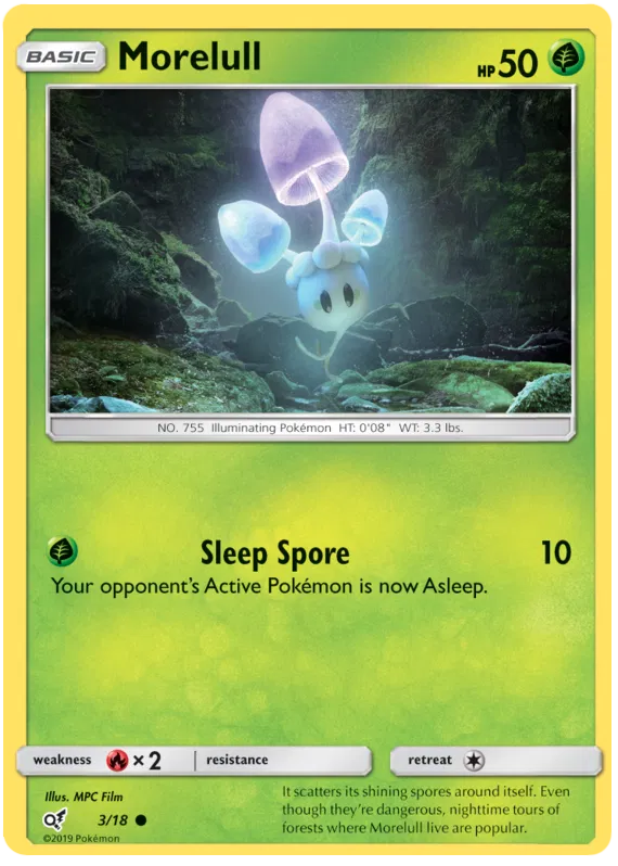 Morelull 3/18 Sun & Moon: Detective Pikachu Holo