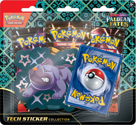 Pokemon TCG Scarlet & Violet Paldean Fates Tech Sticker Blister (Assorted)