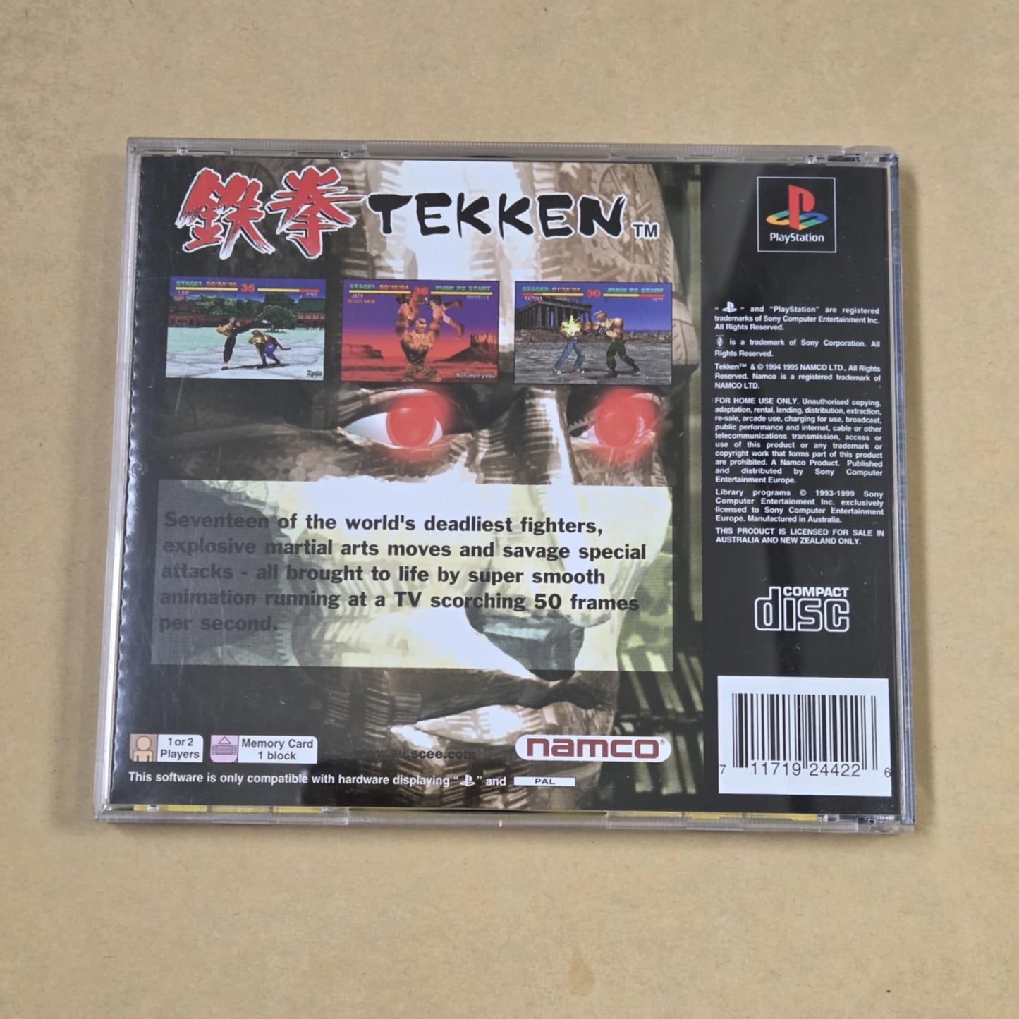 Tekken - Sony Playstation 1 / PS1 Game Complete PAL