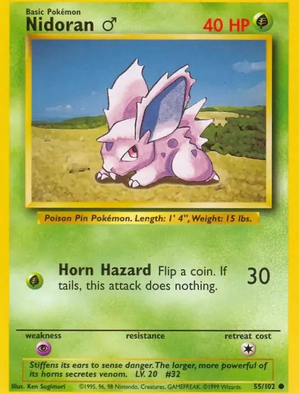 Nidoran 55/102 Base Set Pokemon TCG