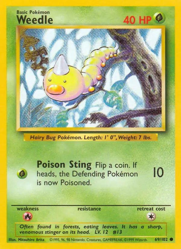 Weedle (69/102) Base Set Unlimited
