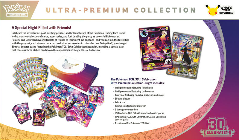 Pokemon TCG 30th Celebration Ultra Premium Day/Night Collection Assorted (PRE ORDER)