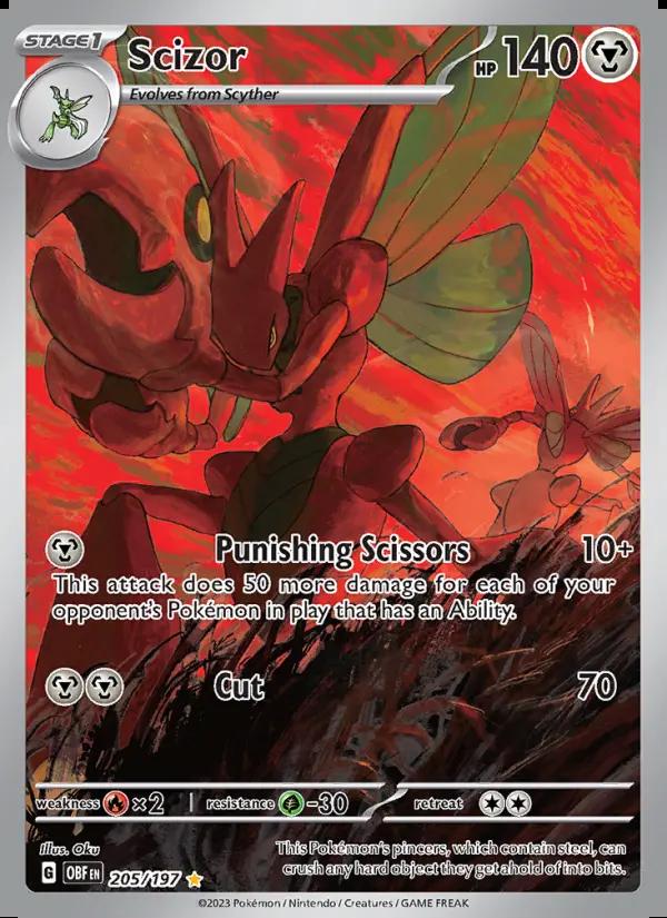 Scizor (205/197) - Scarlet and Violet - Obsidian Flames
