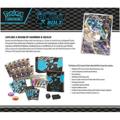 Pokémon TCG: Scarlet & Violet— Black Bolt Elite Trainer Box - PRE-ORDER (Limit 1 Per Customer)
