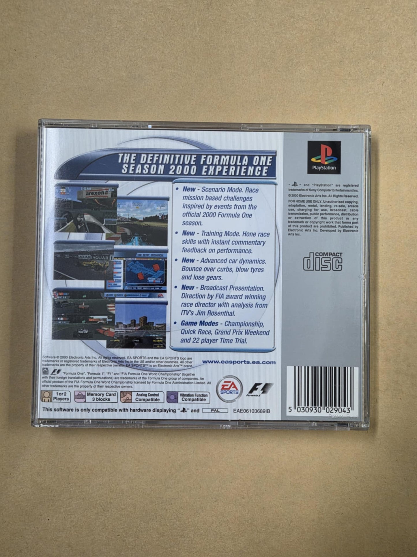 F1 Championship Season 2000 PAL - Platinum PS1 - Playstation 1
