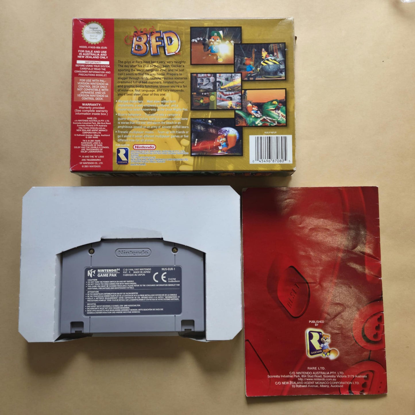 Conkers Bad Fur Day N64 BOXED AUS PAL