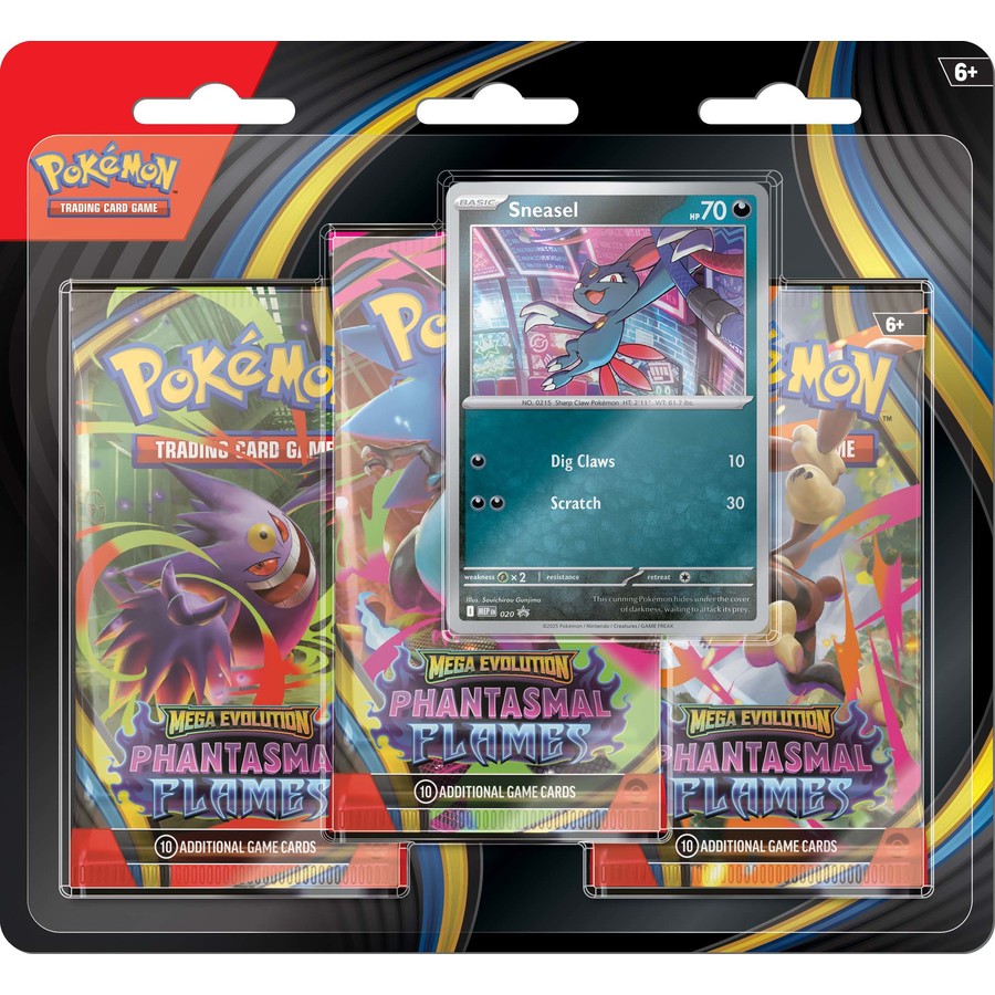 Pokémon TCG: Mega Evolutions 2 Phantasmal Three Booster Blister Pack (Pre Order)