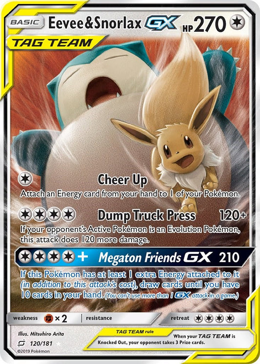 Eevee & Snorlax GX 120/181 Team Up