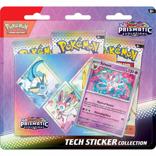 Pokemon TCG Scarlet & Violet Prismatic Evolutions Tech Sticker Blister - PREORDER