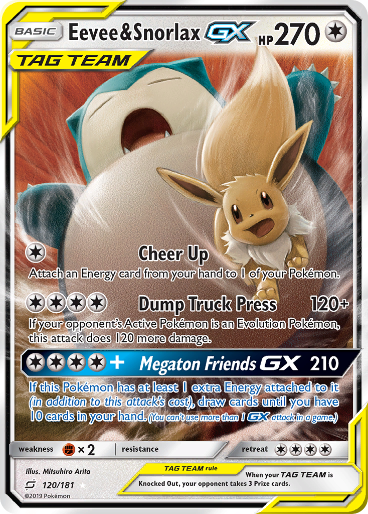 Eevee & Snorlax GX (120/181) Sun & Moon: Team Up
