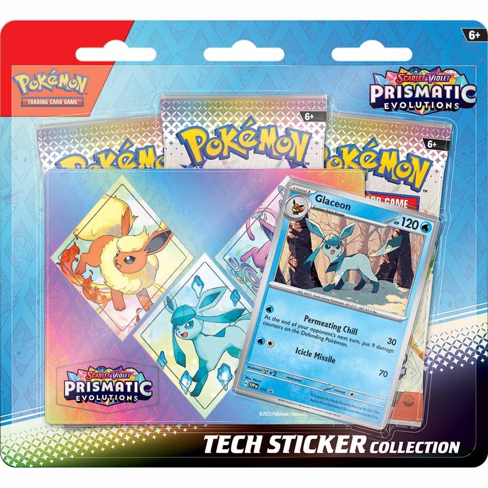 Pokemon TCG Scarlet & Violet Prismatic Evolutions Tech Sticker Blister - PREORDER