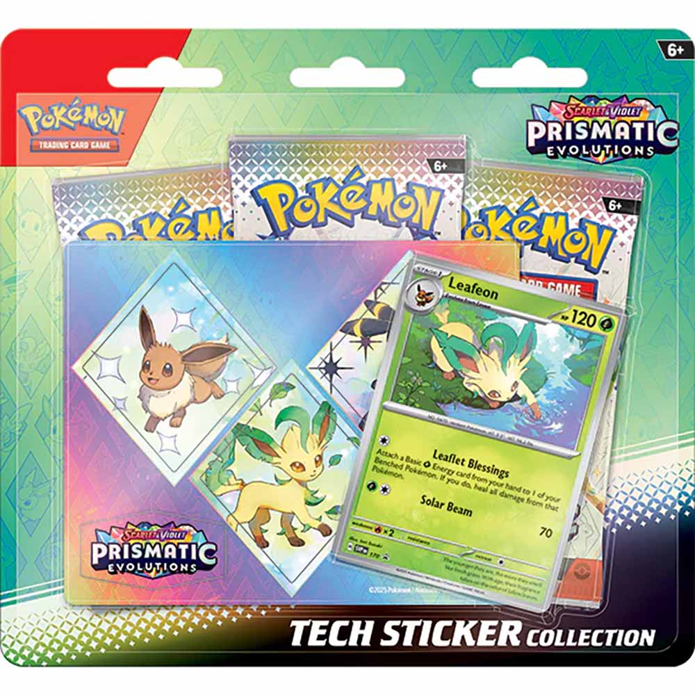 Pokemon TCG Scarlet & Violet Prismatic Evolutions Tech Sticker Blister - PREORDER