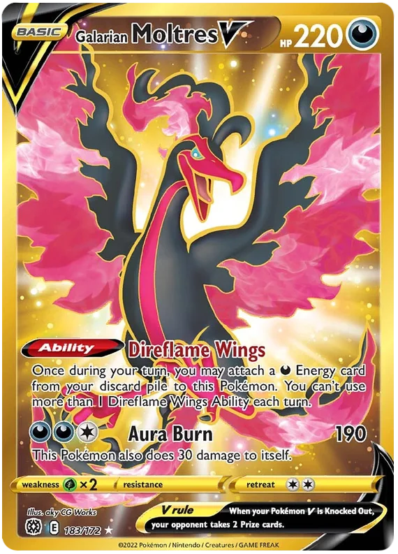 Galarian Moltres V 183/172 Brilliant Stars