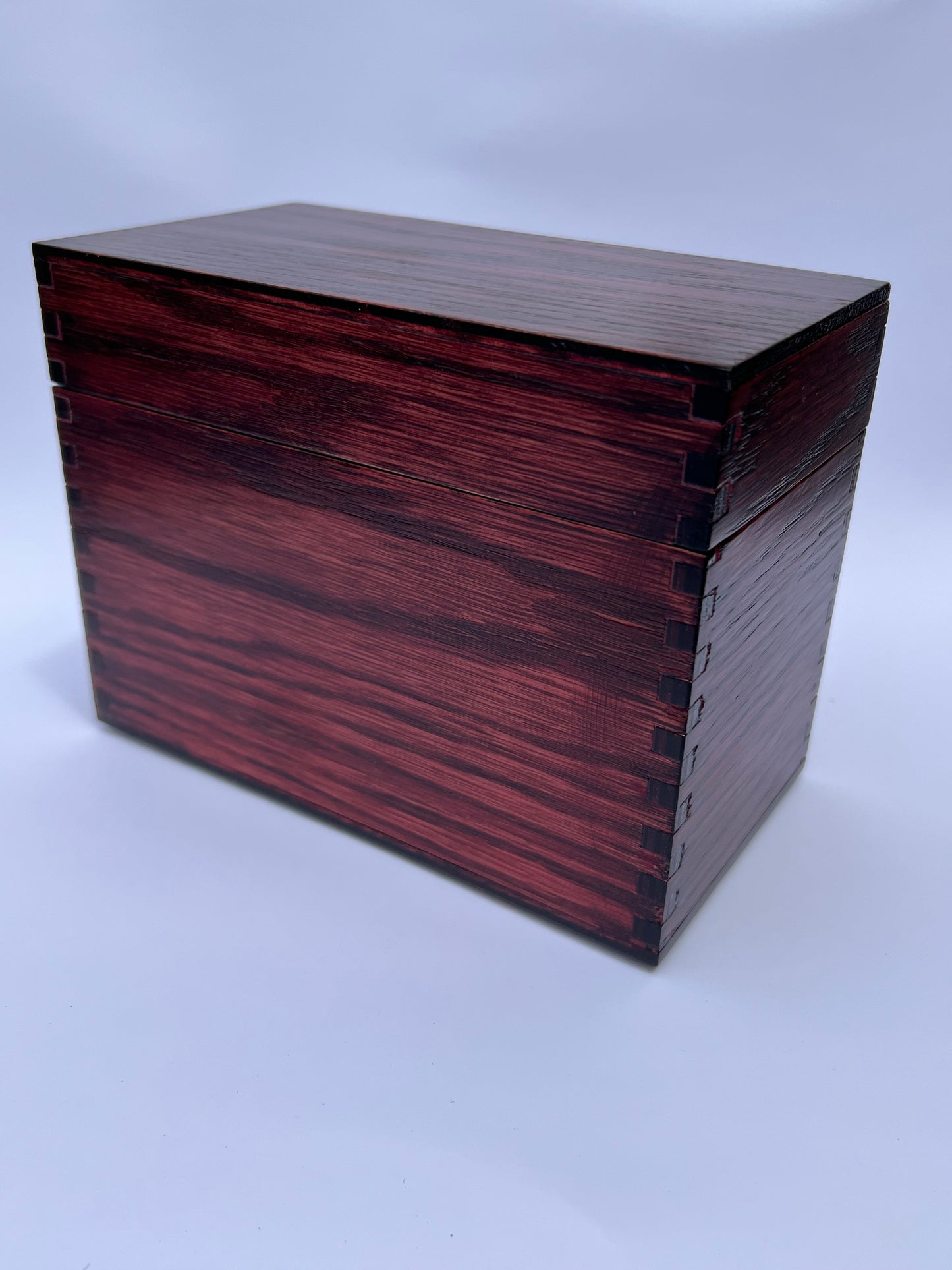 Wooden Trading Card Storage Box - BLACK OR MAHOGANY