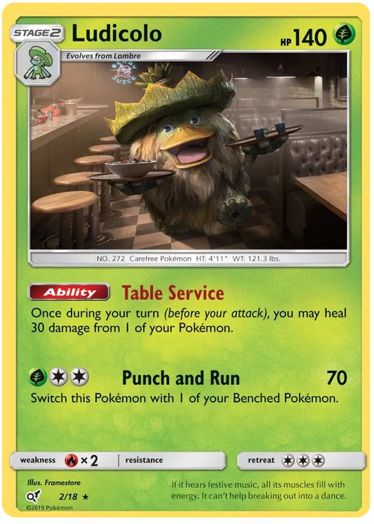 Ludicolo 2/18 Sun & Moon: Detective Pikachu HOLO