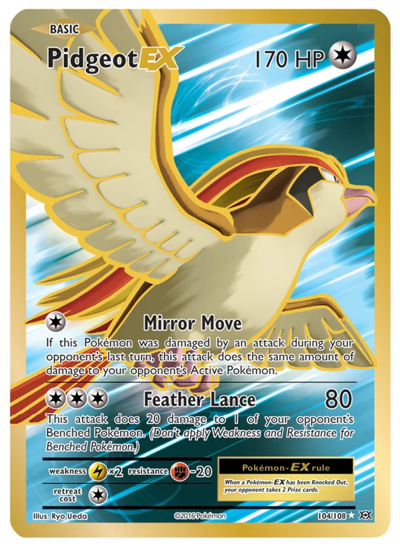 Pidgeot Ex 104/108 Evolutions