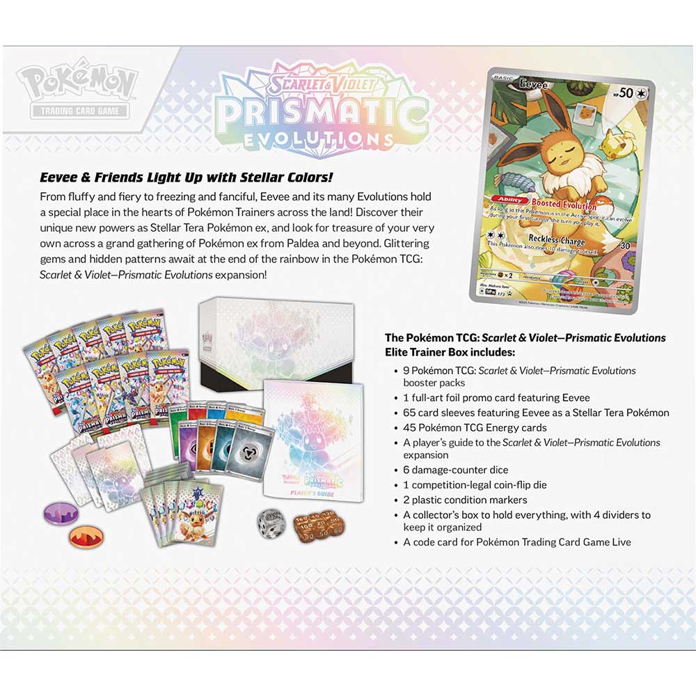 Pokemon TCG Scarlet & Violet Prismatic Evolutions Elite Trainer Box - PREORDER (LIMITED 2 PER PERSON)