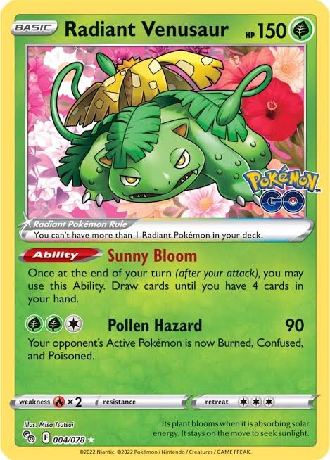 Radiant Venusaur 004/078 - Pokemon Go