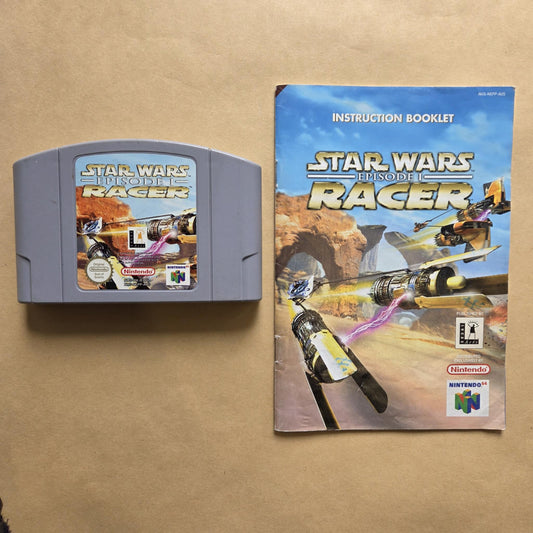Star Wars Episode 1 RACER - Nintendo 64 N64 Game AUS PAL (With Manual)