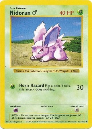 Nidoran (55/102) [Base Set Shadowless Unlimited]
