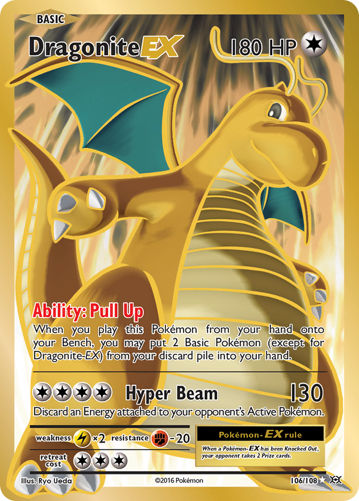Dragonite EX - 106/108 - Ultra Rare - XY Evolutions