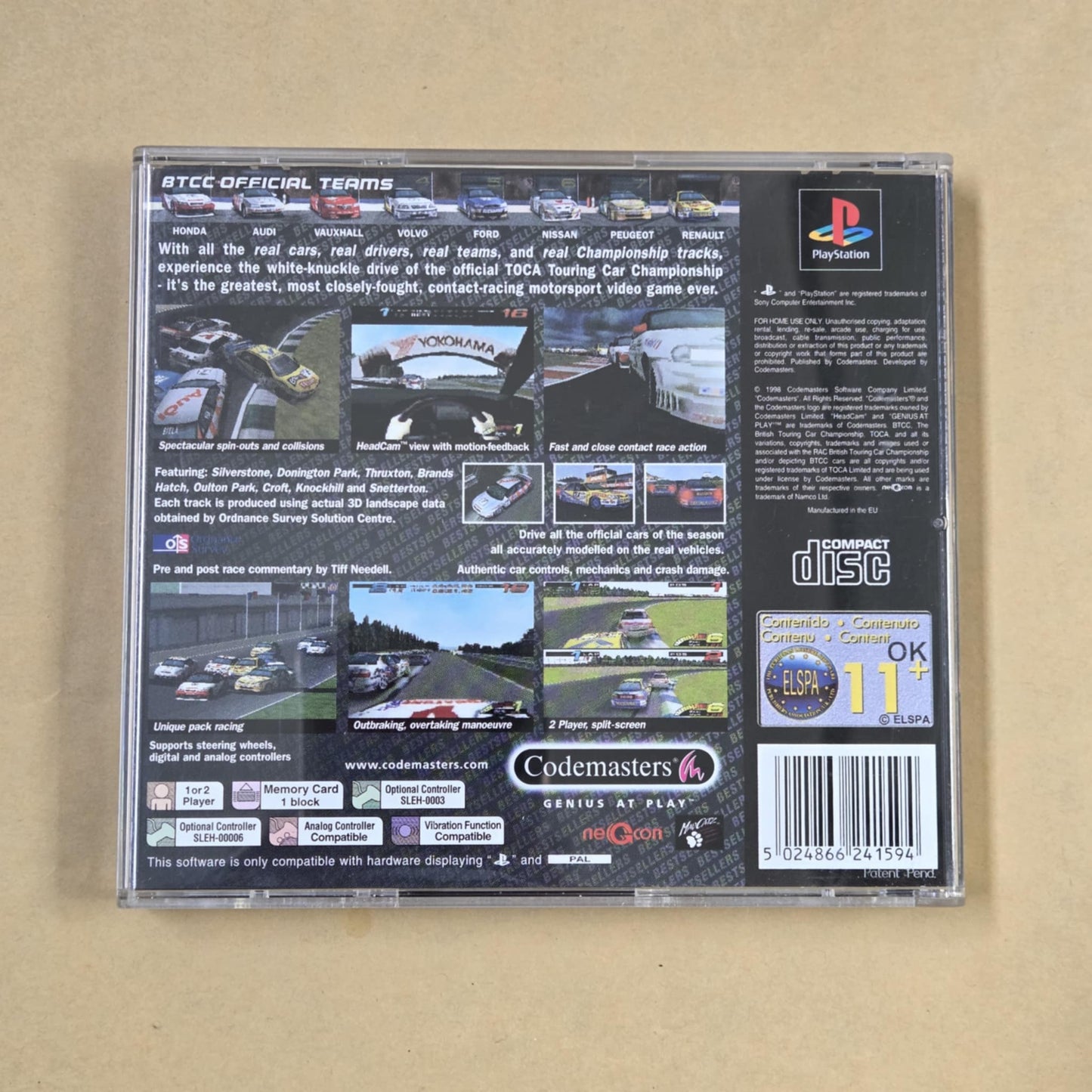 Touring Car Championship PS1 Complete Playstation 1