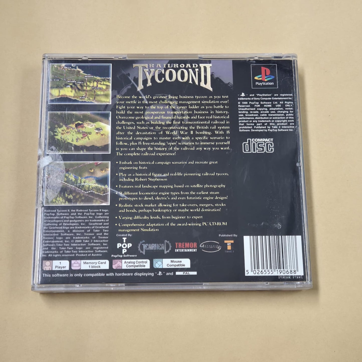 Railroad Tycoon II - Sony Playstation 1 / PS1 Game - PAL