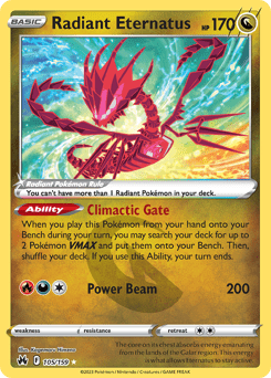 Radiant Eternatus 105/159 Radiant Rare Crown Zenith