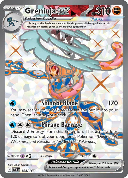 Greninja EX 198/167 SV Paldean Fates
