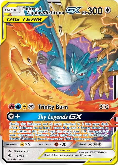 Moltres And Zapdos And Articuno GX - 44/68 - Ultra Rare - Hidden Fates