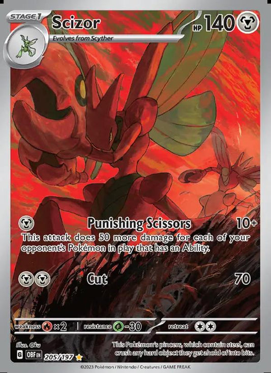Scizor (205/197) - Scarlet and Violet - Obsidian Flames