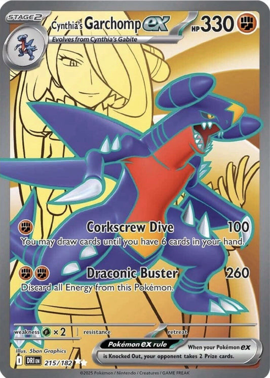 Cynthia's Garchomp Ex 215/182- Destined Rivals