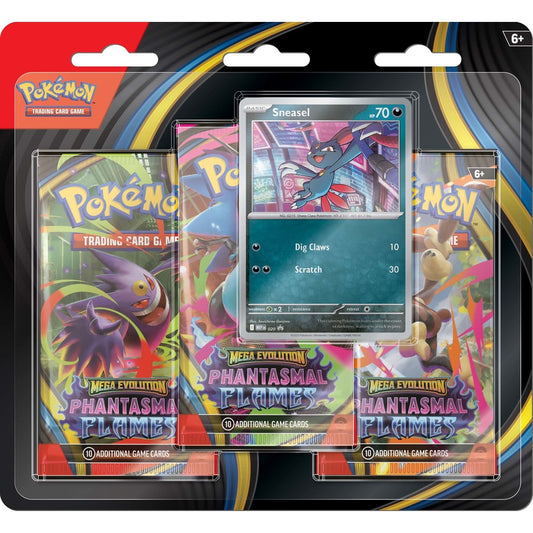 Pokémon TCG: Mega Evolutions 2 Phantasmal Three Booster Blister Pack (Pre Order)